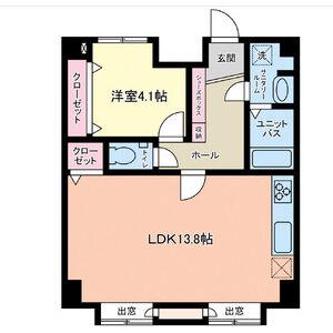 ダイアパレスリバーサイド比治山(2LDK/7階)の間取り写真