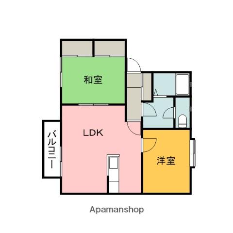 ディアス中山新町(2LDK/2階)の間取り写真