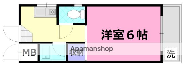 ラ・ヴィJK(1K/2階)の間取り写真