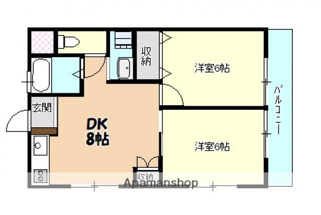 瀧川マンション(2DK/3階)の間取り写真