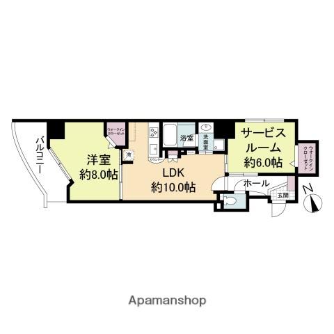 ヴィラ博丈(1SLDK/2階)の間取り写真