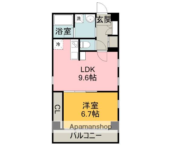 グレース愛宕(1LDK/7階)の間取り写真