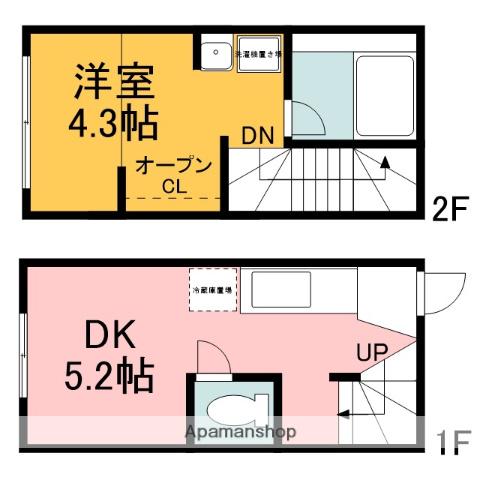 アルミロ己斐上(1DK/1階)の間取り写真