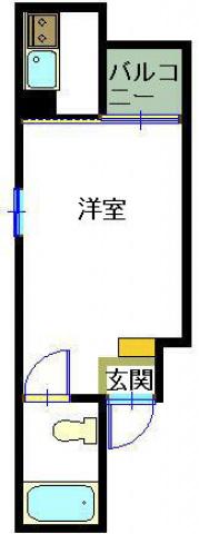 第一浜村ビル(ワンルーム/3階)の間取り写真