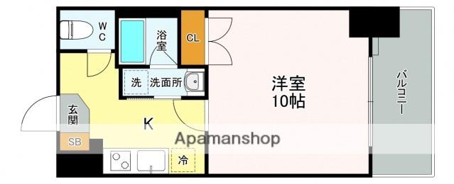 サムティレジデンス平和大通(1K/5階)の間取り写真