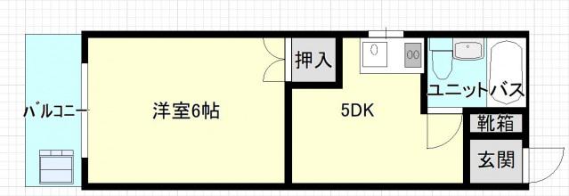 ホームズ・ヤマグチ(1DK/4階)の間取り写真