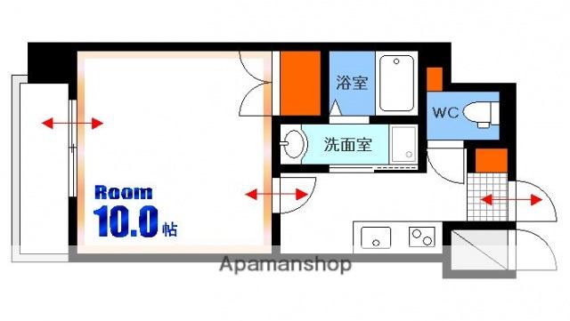 FK BLD(1K/5階)の間取り写真