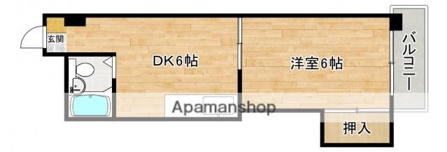 パステルクボ10(1DK/4階)の間取り写真