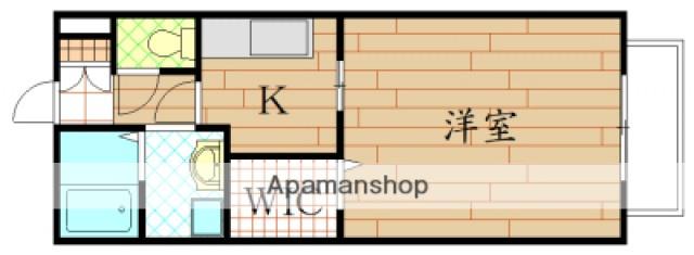 ハピネスガーデン(1K/2階)の間取り写真