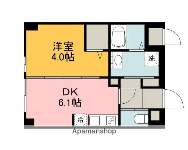 AR庚午南(1DK/1階)の間取り写真