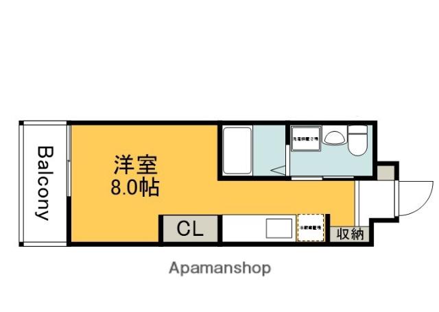 COLLINA山根町(ワンルーム/3階)の間取り写真
