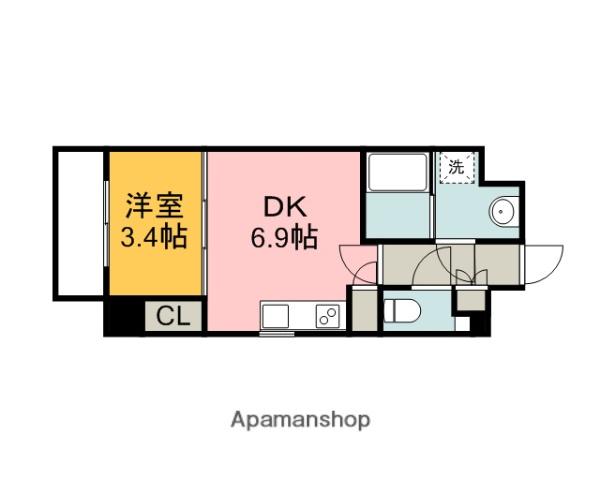 ララ・クスタ(1DK/7階)の間取り写真