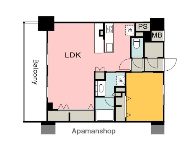 プレサンスロジェ広島駅南(ワンルーム/3階)の間取り写真