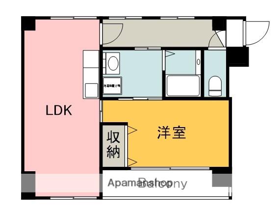 BZ STAGE 8(1LDK/5階)の間取り写真