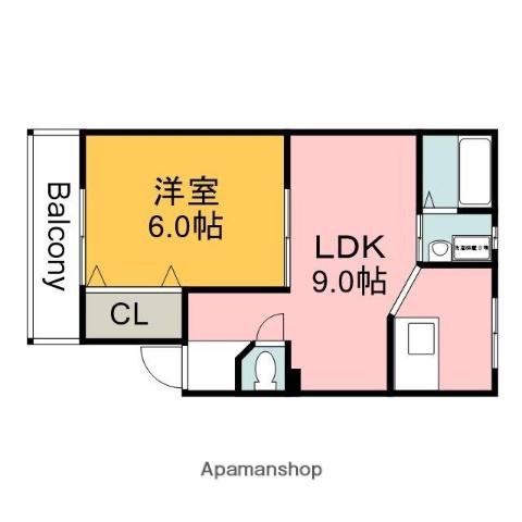 LUMIELE府中(1LDK/1階)の間取り写真