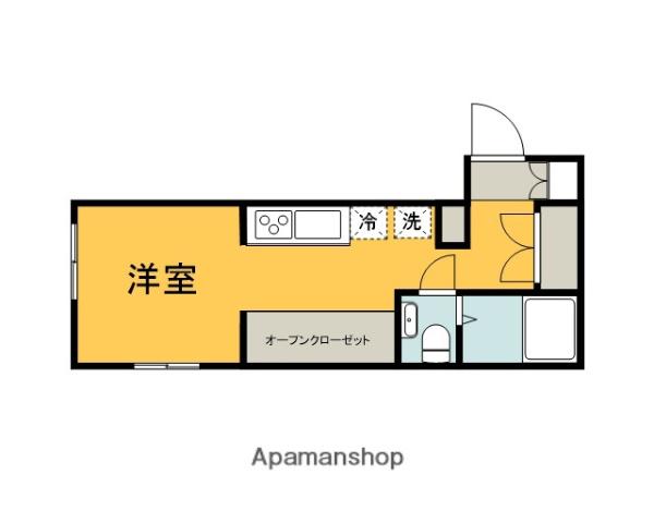 イリス堀越(ワンルーム/2階)の間取り写真