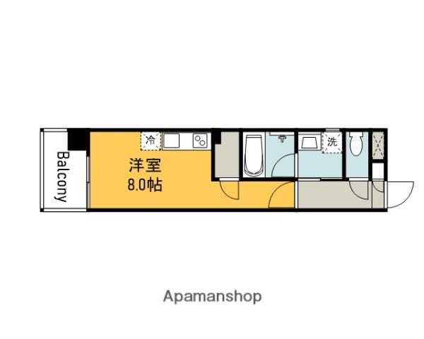 リフレスロイヤルシティⅣ(ワンルーム/2階)の間取り写真