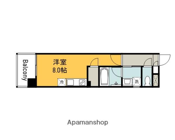 リフレスロイヤルシティⅣ(ワンルーム/5階)の間取り写真