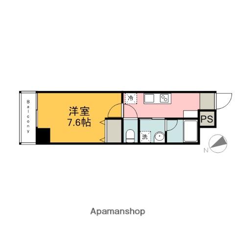 PABLO観音本町1(1K/7階)の間取り写真