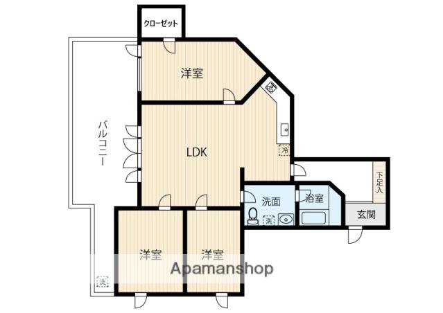 プロヴァンス三滝本町(3LDK/3階)の間取り写真