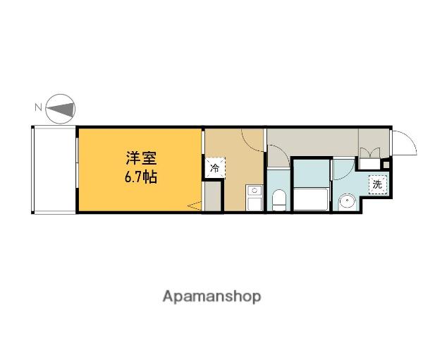 ほくよしビル(1K/3階)の間取り写真