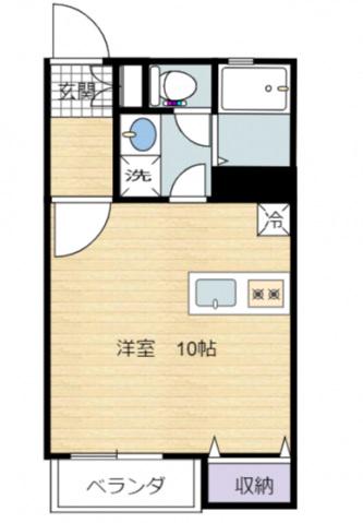 PLEIN SOLEIL 庚午北(ワンルーム/1階)の間取り写真