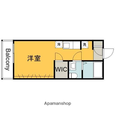 トワスール八木(ワンルーム/3階)の間取り写真