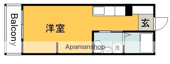 コンフォール海田(ワンルーム/1階)の間取り写真