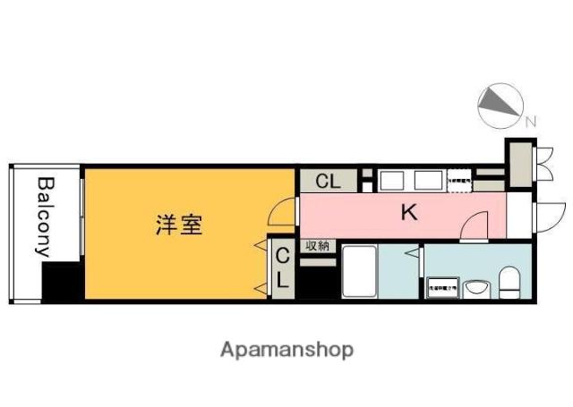 FANTASY SPACE千田町(1K/6階)の間取り写真