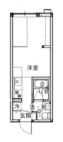 モーリスⅠ(ワンルーム/3階)の間取り写真