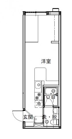 モーリスⅡ(ワンルーム/3階)の間取り写真
