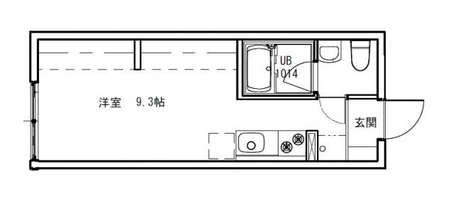 ルシェルメゾン牛田早稲田(ワンルーム/1階)の間取り写真