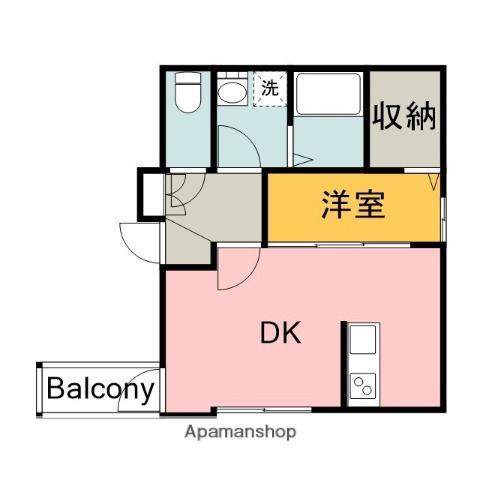 セブンプロート船越南(1DK/3階)の間取り写真