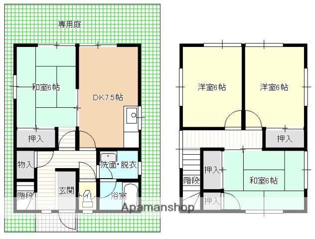 山陽本線 天神川駅 徒歩26分 2階建 築41年(4DK)の間取り写真