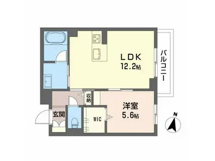  戸坂大上シャーメゾン(1LDK/3階)の間取り写真