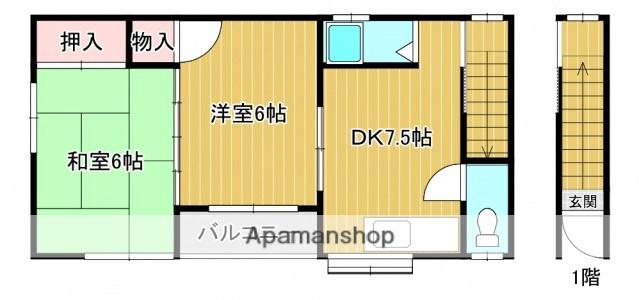 大可アパート(2DK/2階)の間取り写真