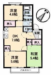 ヴィラ・シーハイル(3DK/1階)の間取り写真