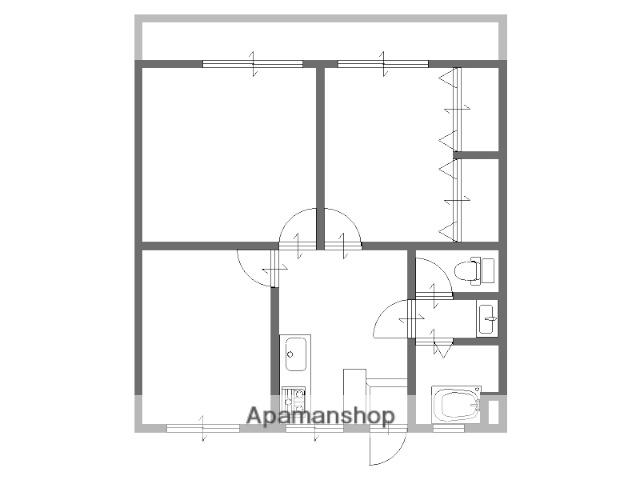 フォレストサイド戸坂(3DK/3階)の間取り写真