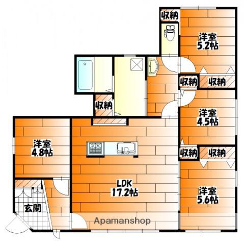 春日野ハウス(4LDK/1階)の間取り写真