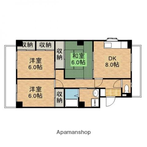 宮田コーポ(3DK/3階)の間取り写真