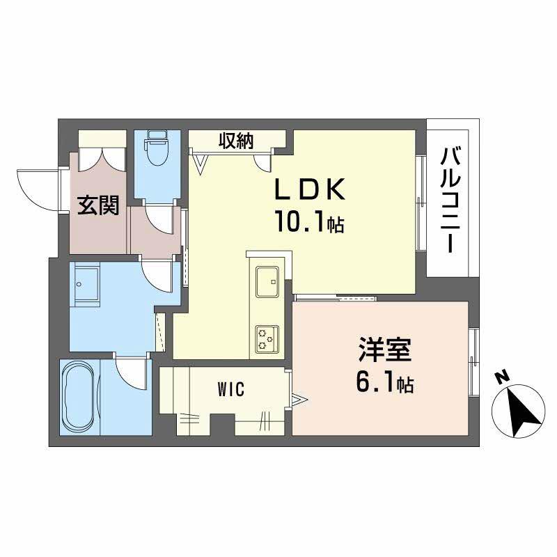 OLIVECOURT(1LDK/3階)の間取り写真