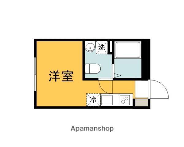 COLLINA向洋中町(ワンルーム/2階)の間取り写真