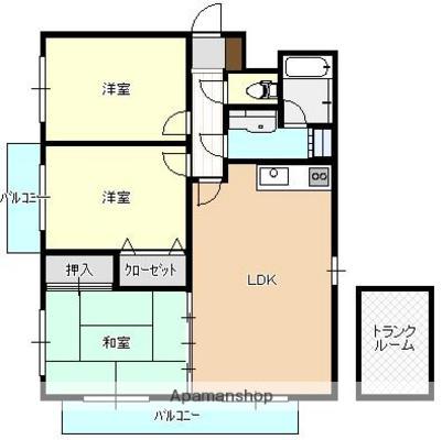 セントヒルズ(3LDK/3階)の間取り写真