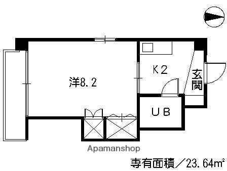 川本ビル(1K/2階)の間取り写真