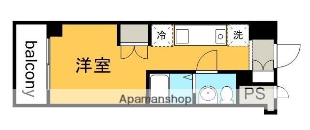 レジディア比治山公園(ワンルーム/8階)の間取り写真