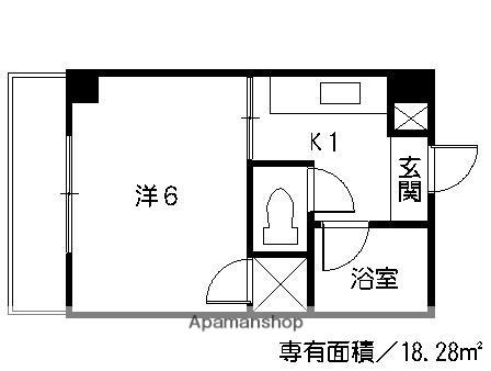 パークホレスト(1K/2階)の間取り写真