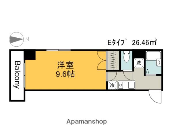 メゾン十日市(1K/5階)の間取り写真