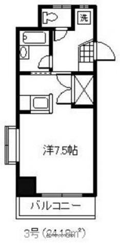 アソシエ大町(ワンルーム/2階)の間取り写真