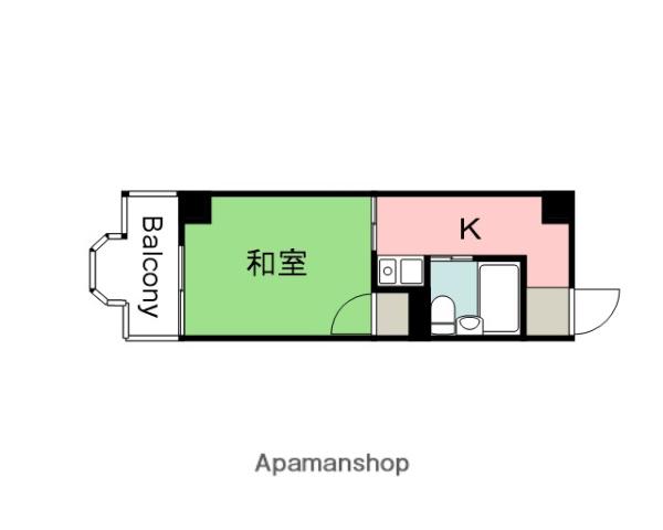 サンコーポ松ヶ峰(1K/3階)の間取り写真