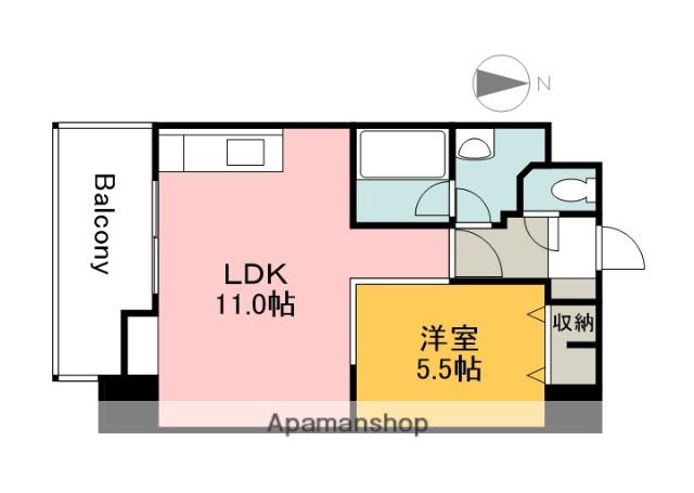 SUNSQUARE FURUICHI(1LDK/5階)の間取り写真